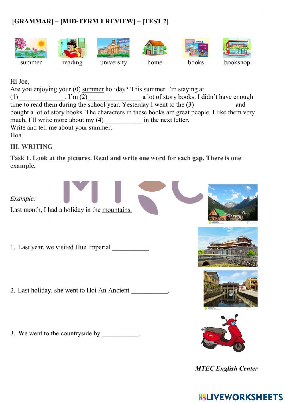 English 5 - mid-tern 1 - revision 2