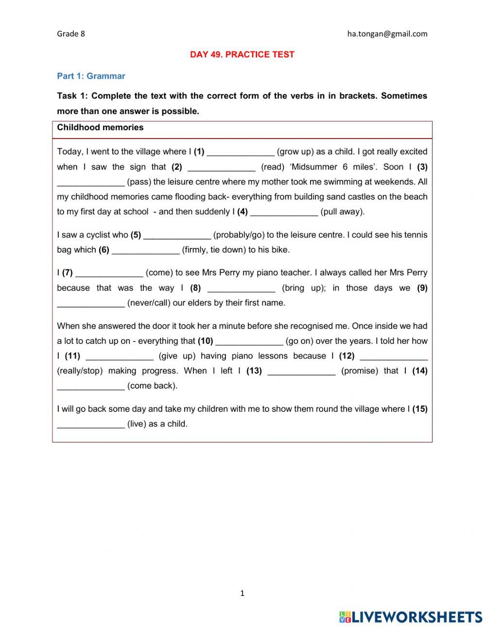 G8 Day 49 practice 1