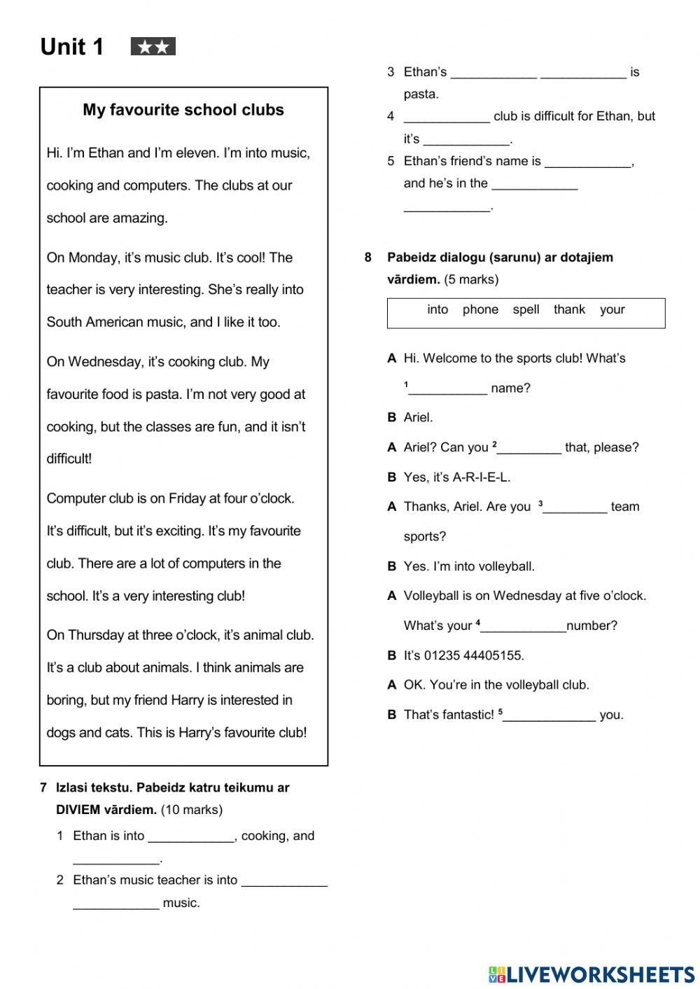 Pārbaudes darbs 5.klase