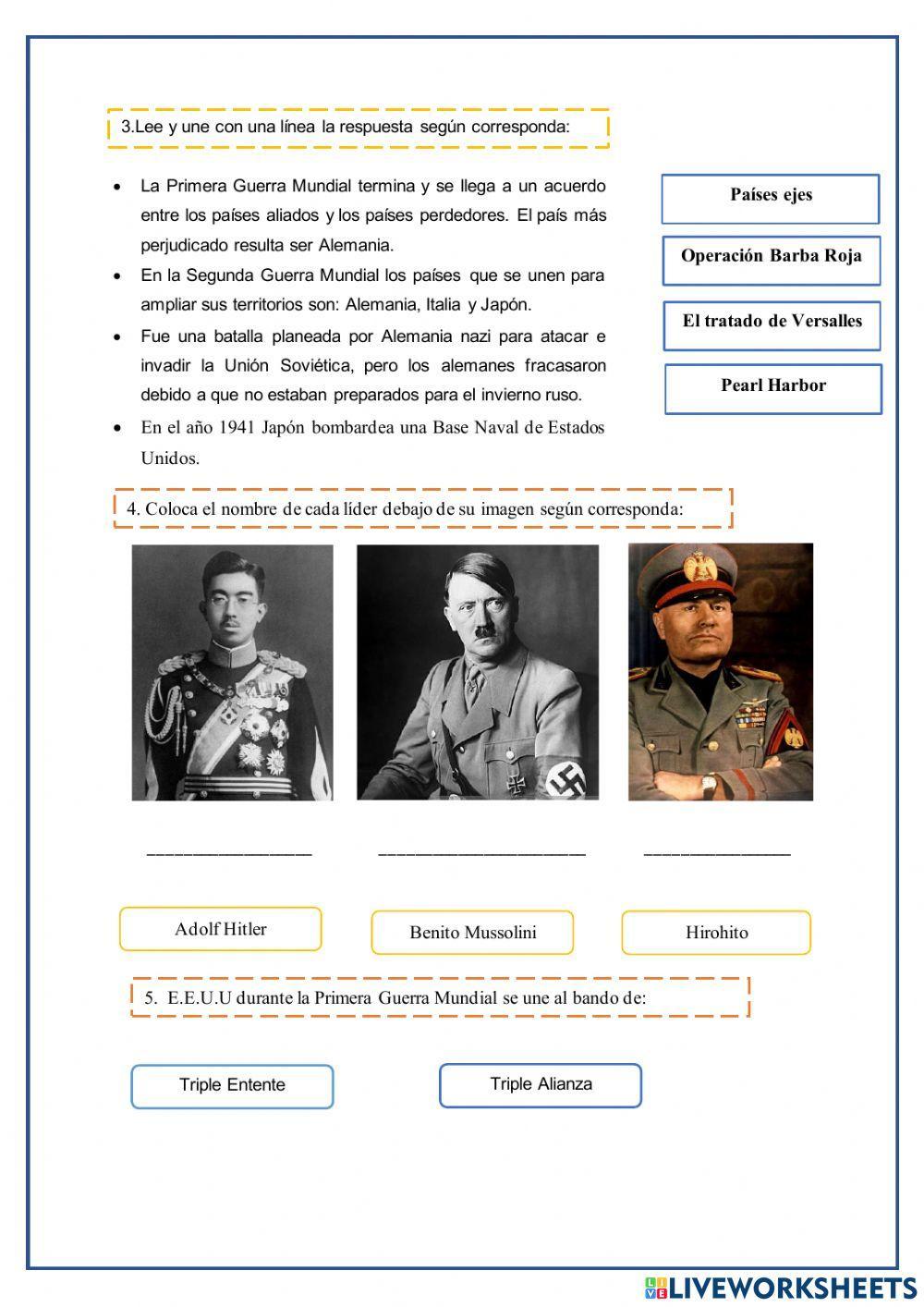 Examen de Historia Universal y Peruana