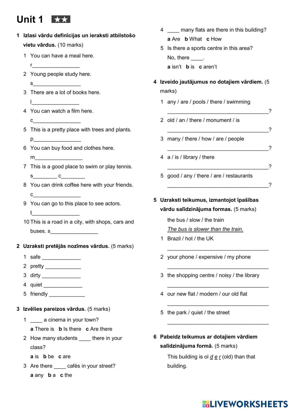 Pārbaudes darbs 6.klase