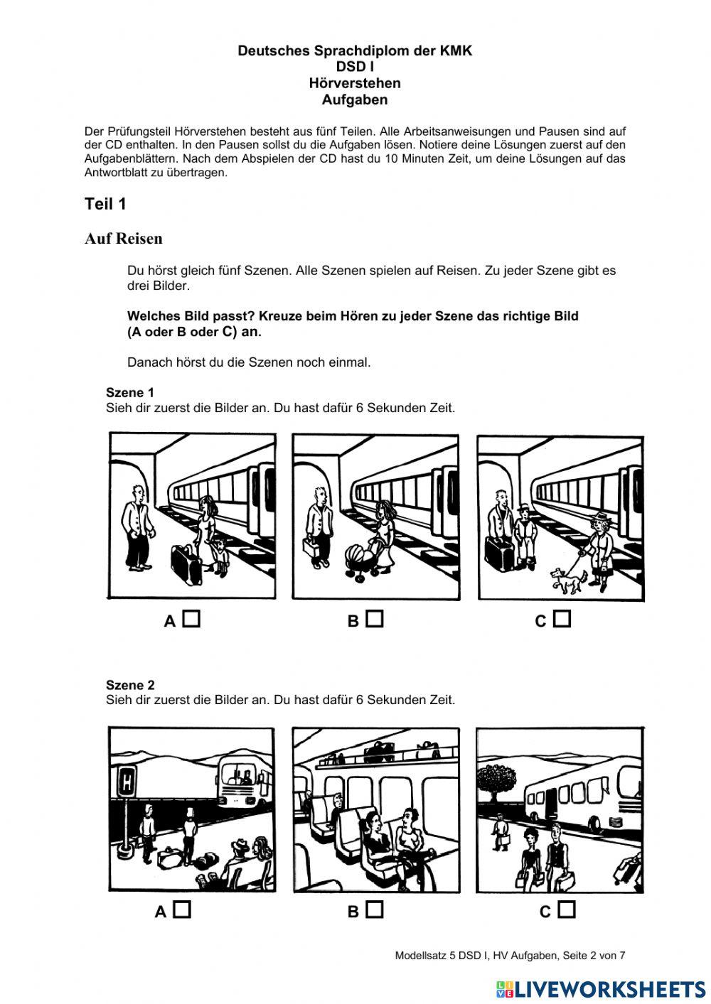 DSD I Modelsatz 5 Hörverstehen