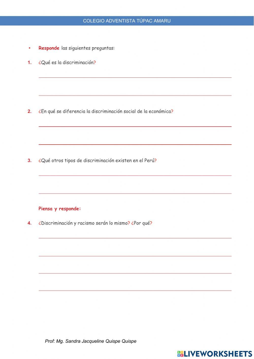 Con la discriminación perdemos