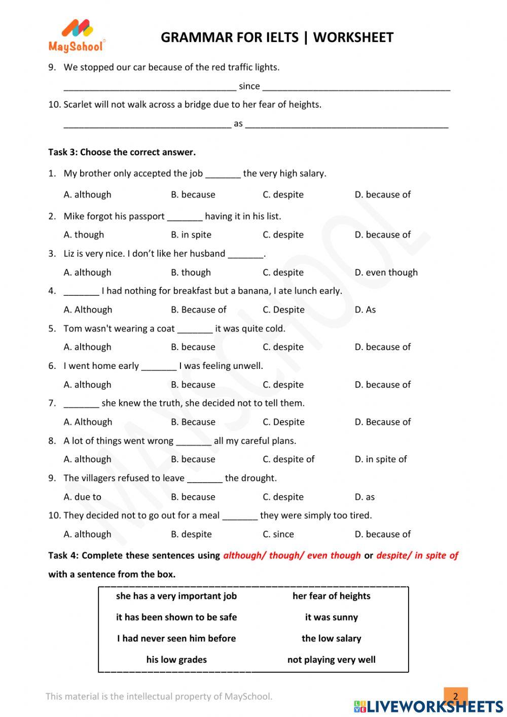M7L4 - Phrases and Clauses of Reason & Concession