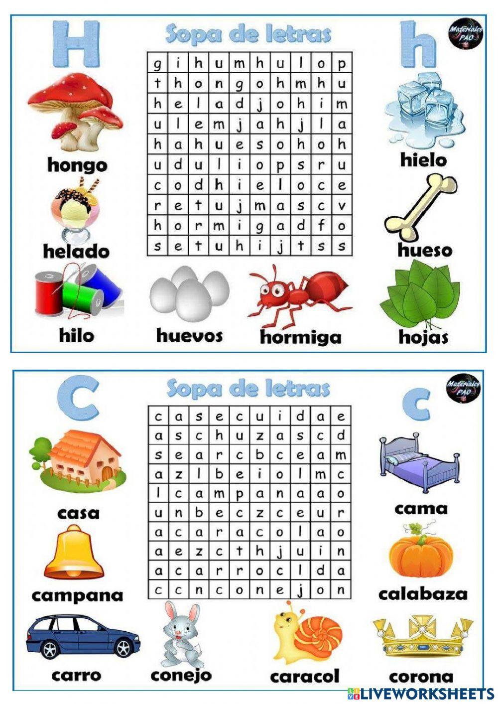 Sopa de letras h
