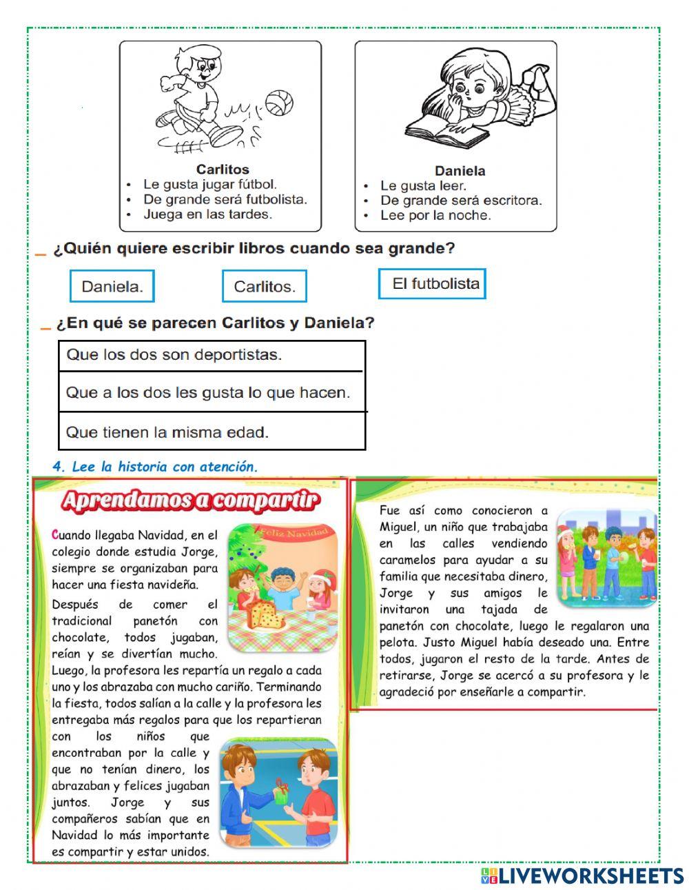 Evaluacion de comprensión de textos