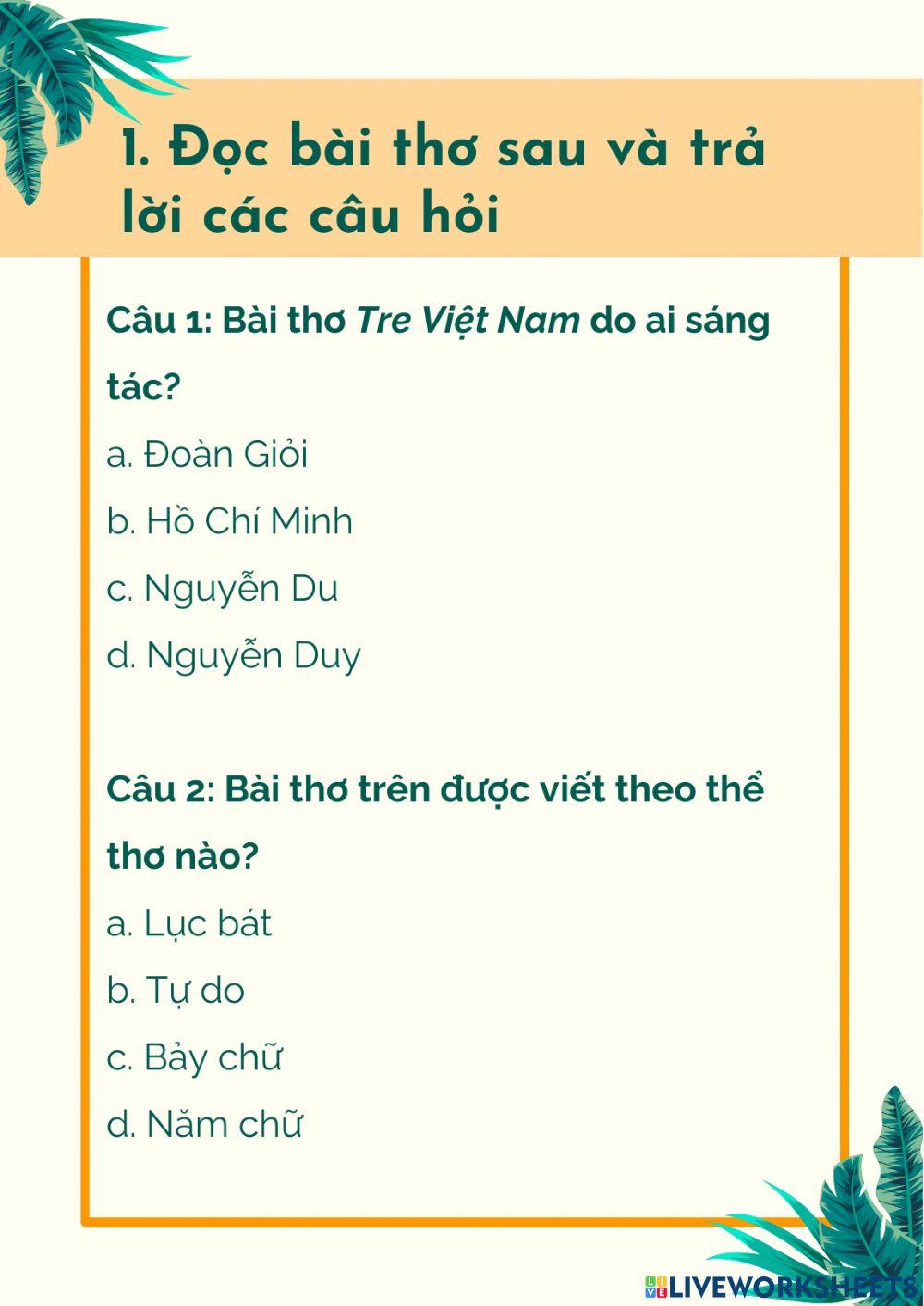 Phiếu bài tập Tiếng Việt 4 Tuần 4