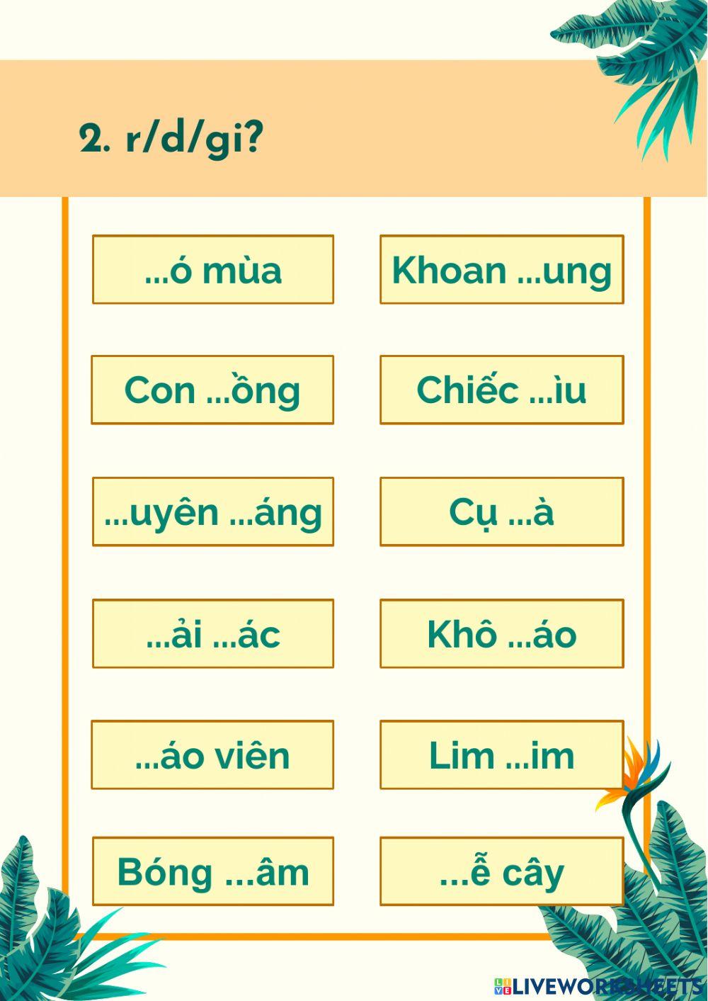 Phiếu bài tập Tiếng Việt 4 Tuần 4