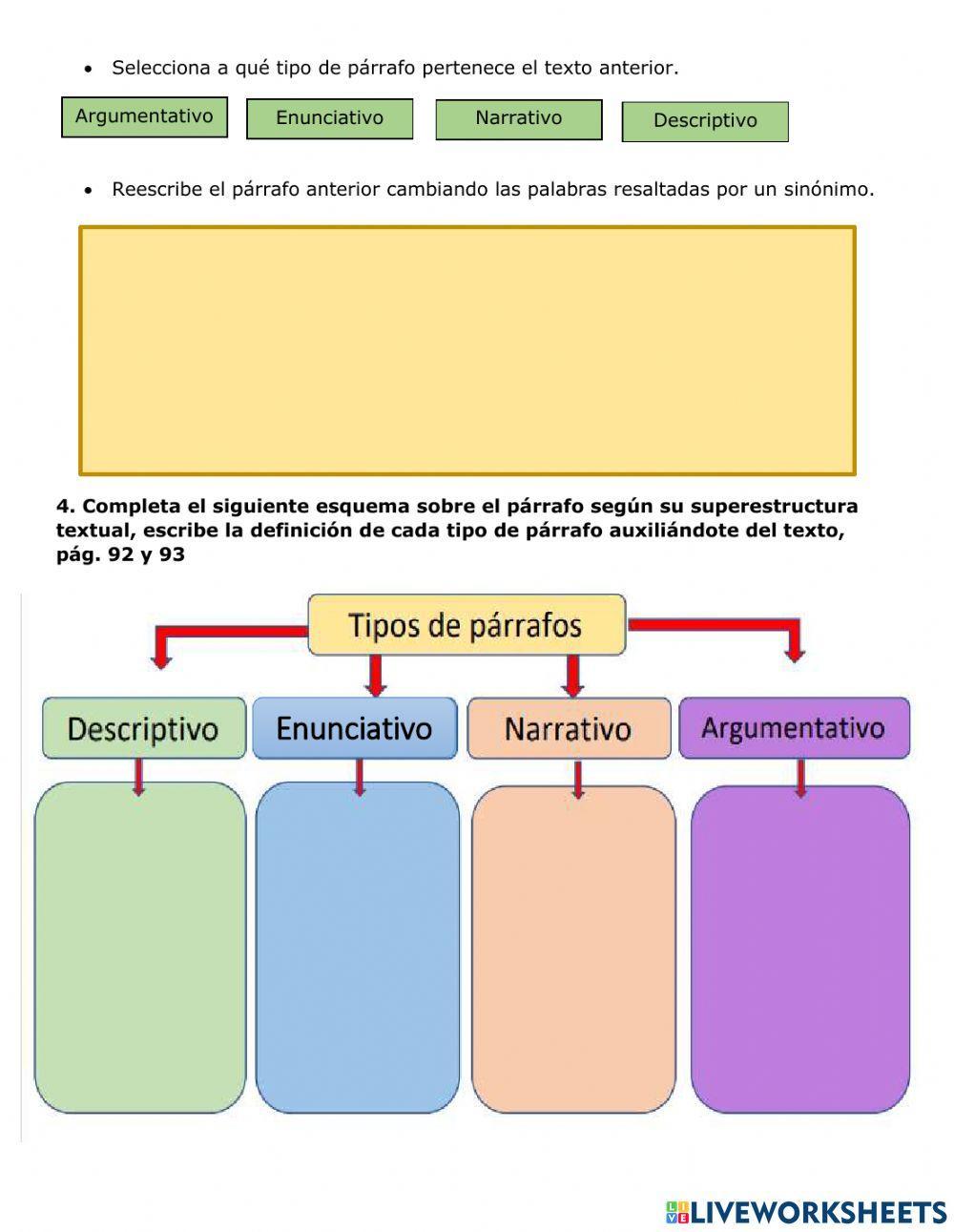 Sinonimos, antónimos y parrafos