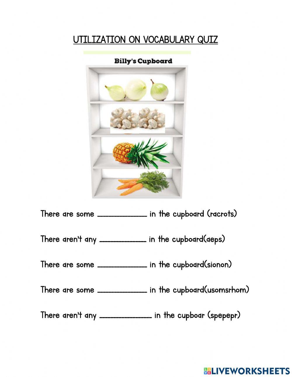Ut. of vocabulary Quiz