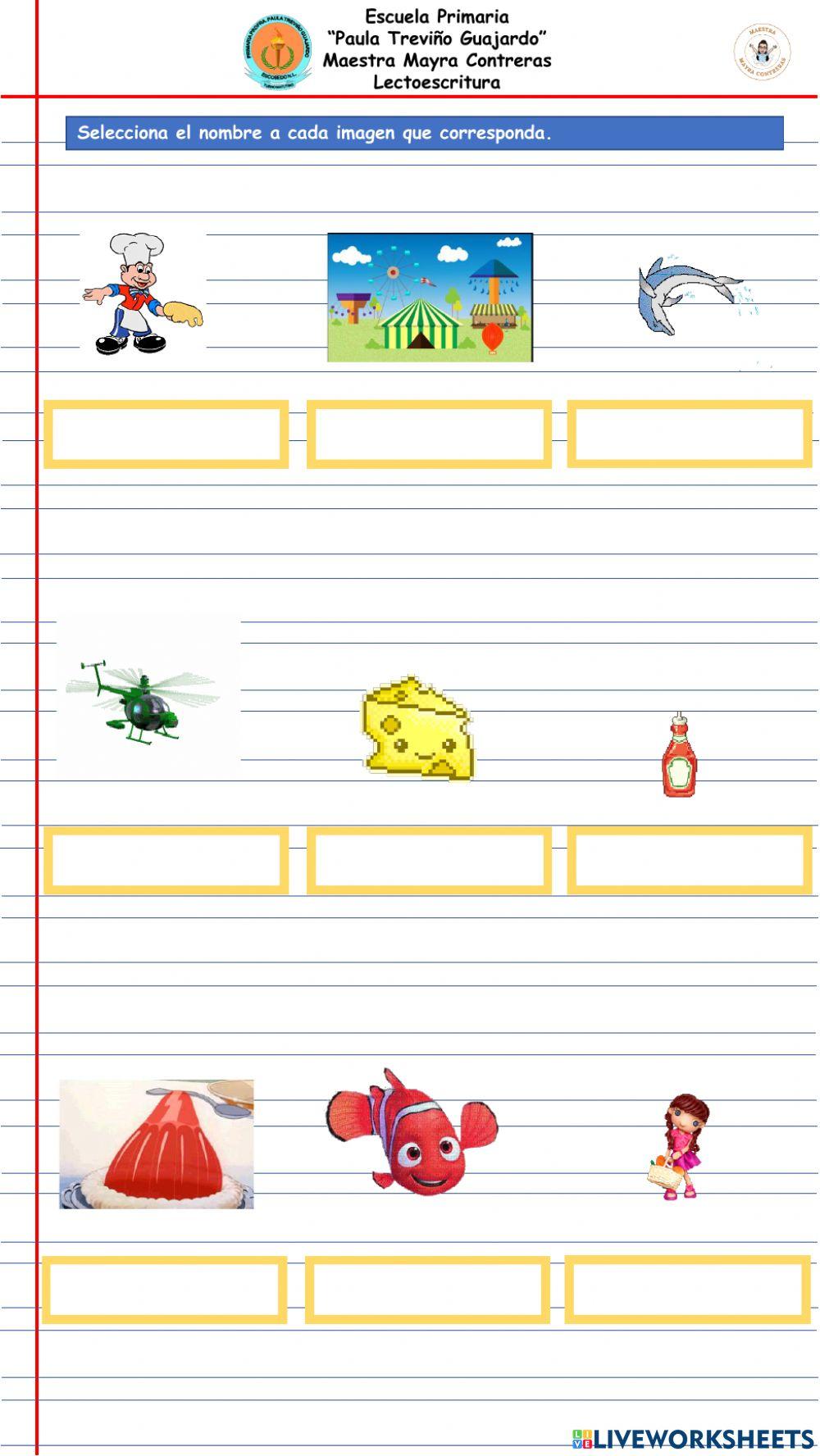 Método 20 días, sílabas con e