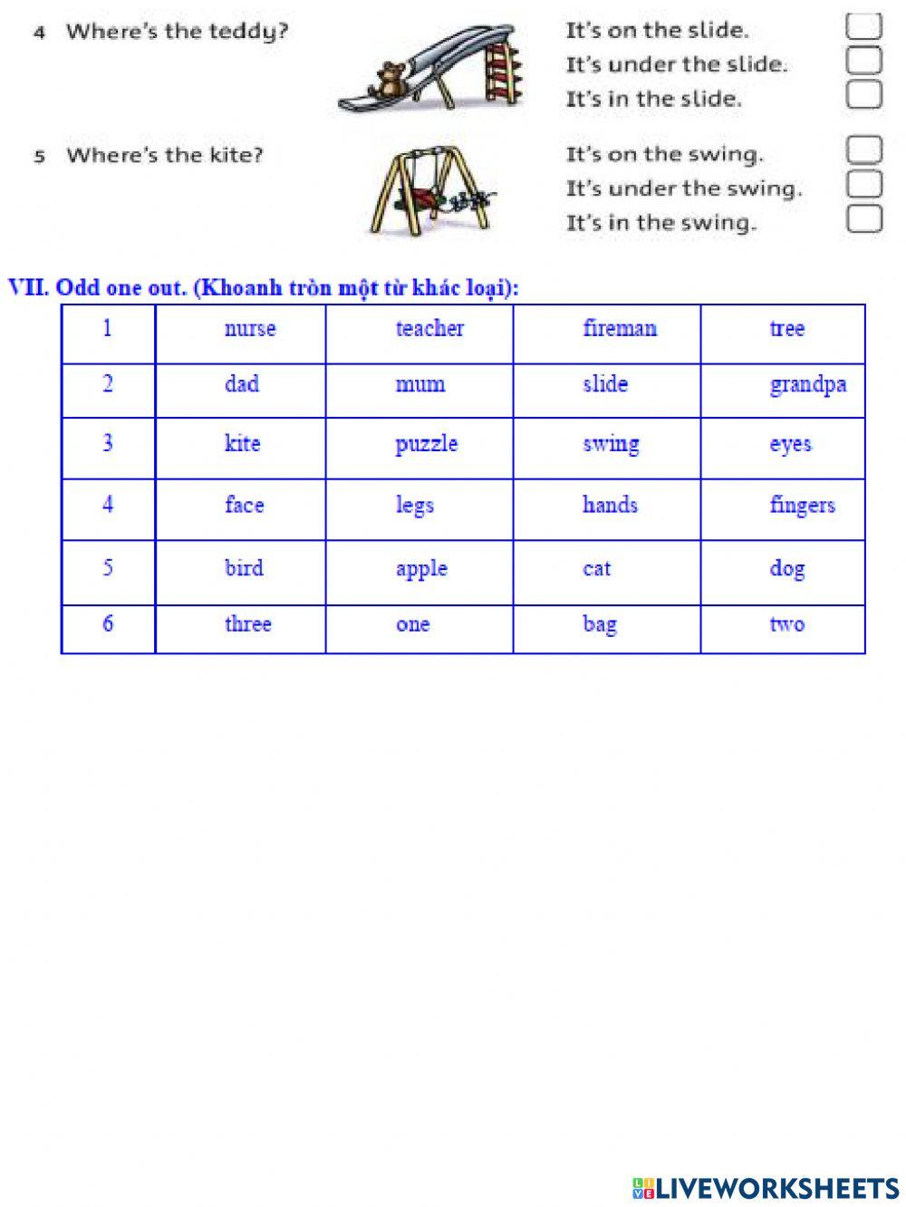 In on under- questions