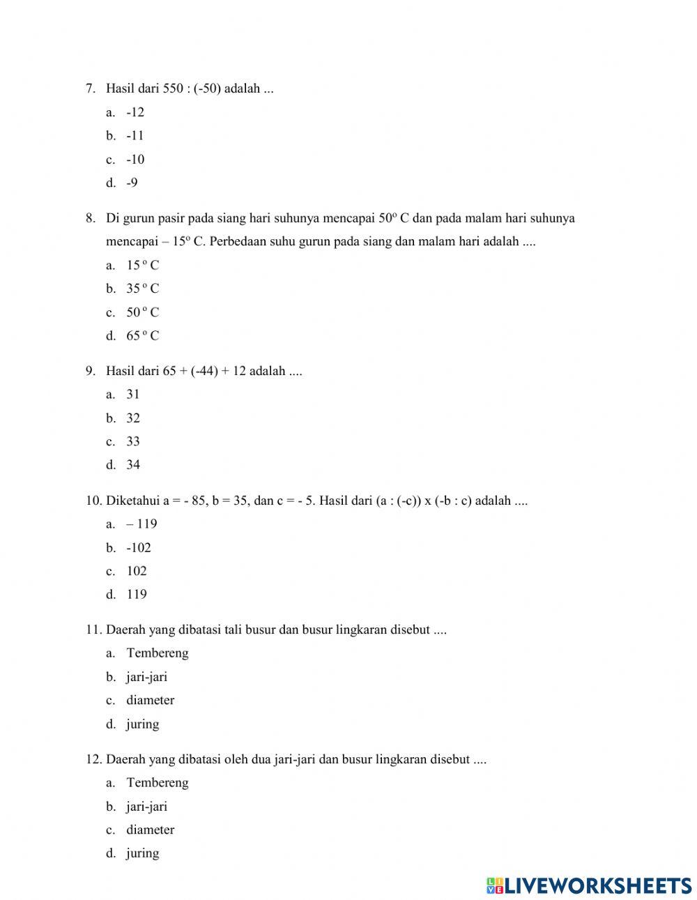 Perbaikan Nilai Matematika