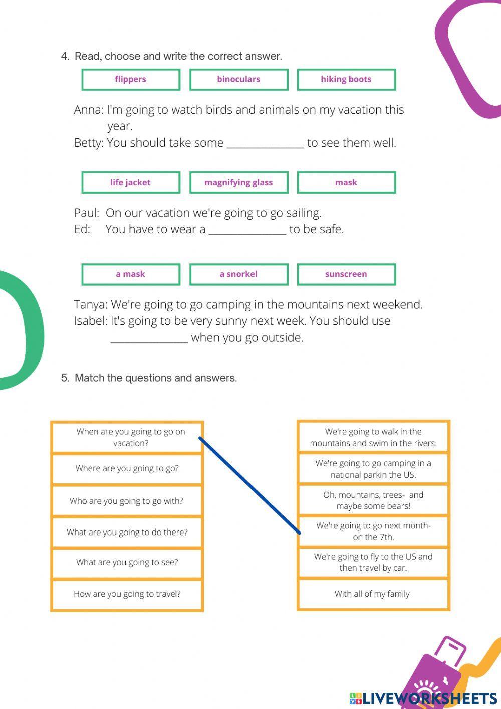 Vacation Adventures Exam