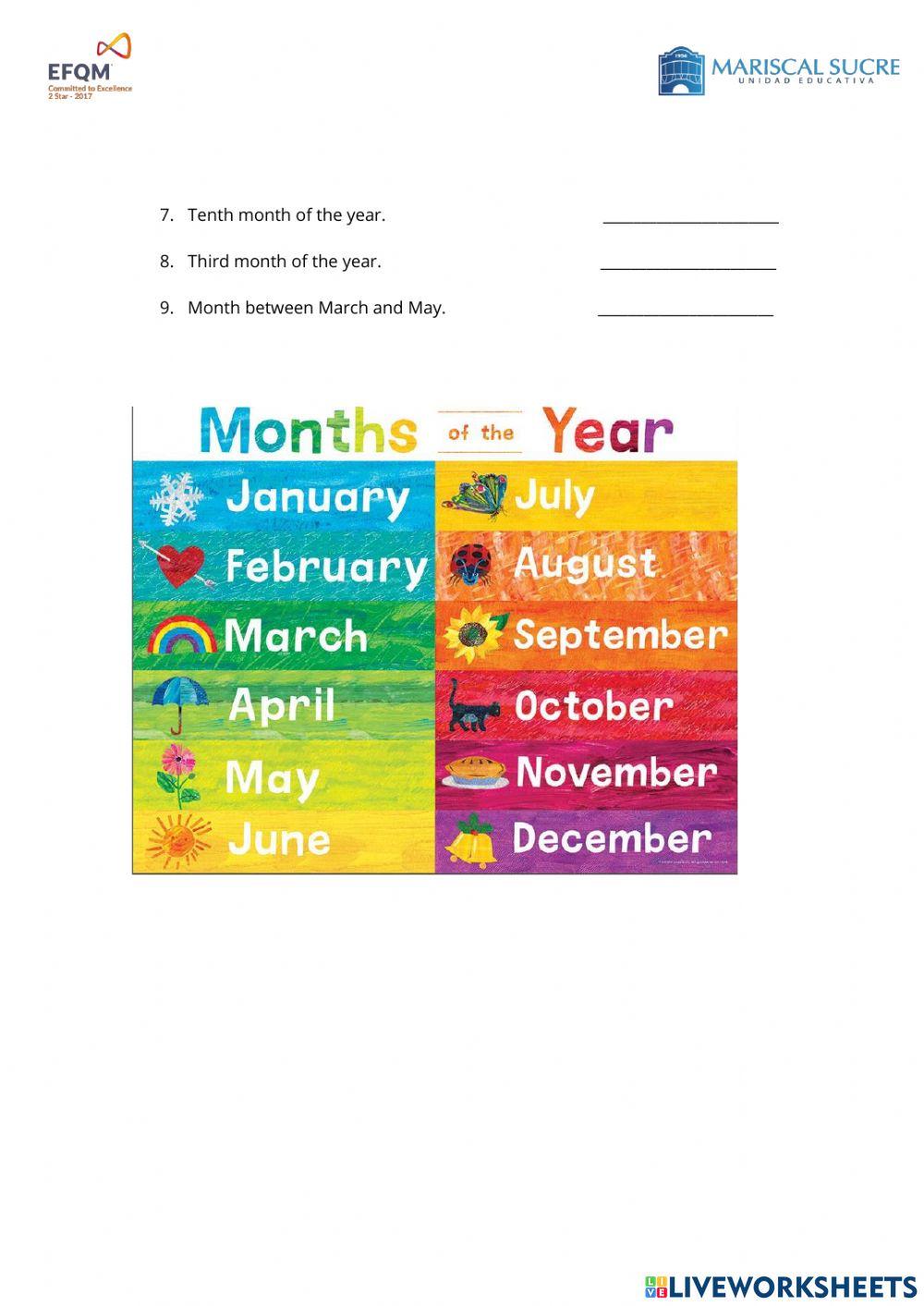 Months of the year