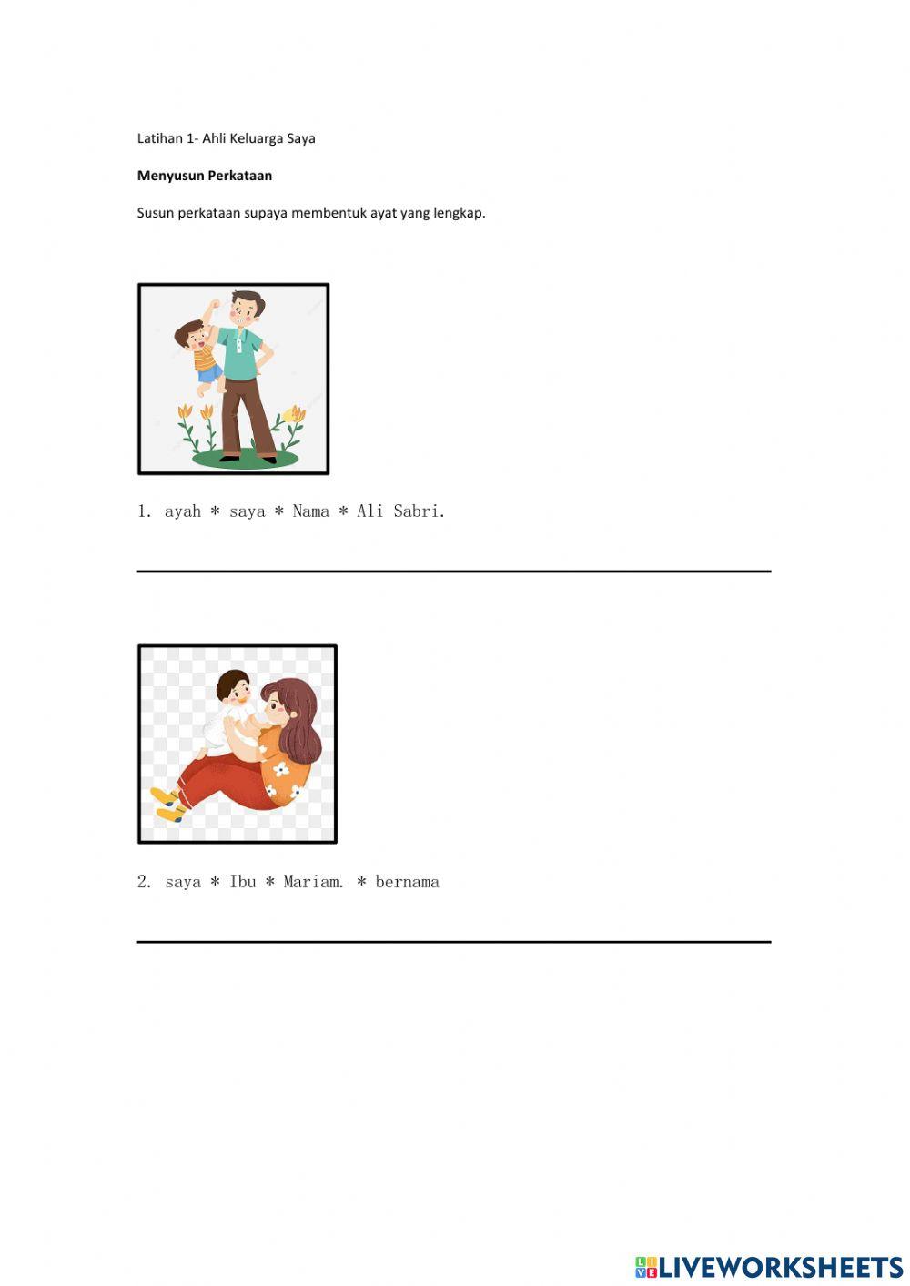 Latihan 1 BM worksheet | Live Worksheets