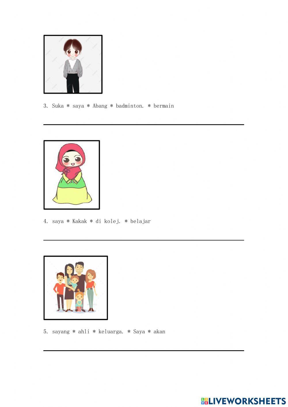 Latihan 1 BM worksheet | Live Worksheets
