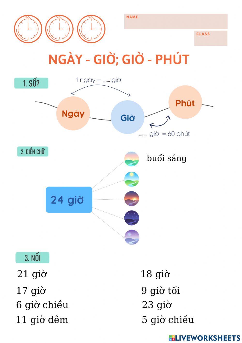 Bài 29 (tiết 1) ngày - giờ. giờ - phút
