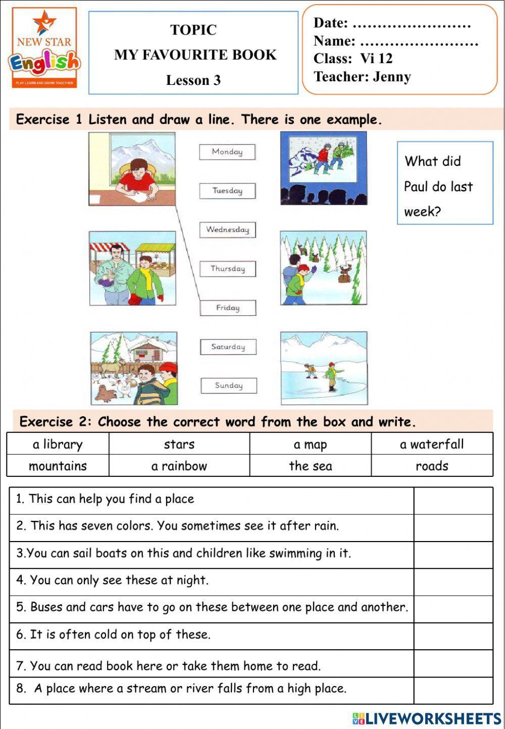 Vi 12- My favourite book- lesson 3