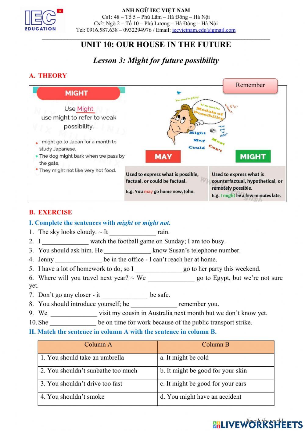 Unit 10 : Grade 6 : Our House In The Future