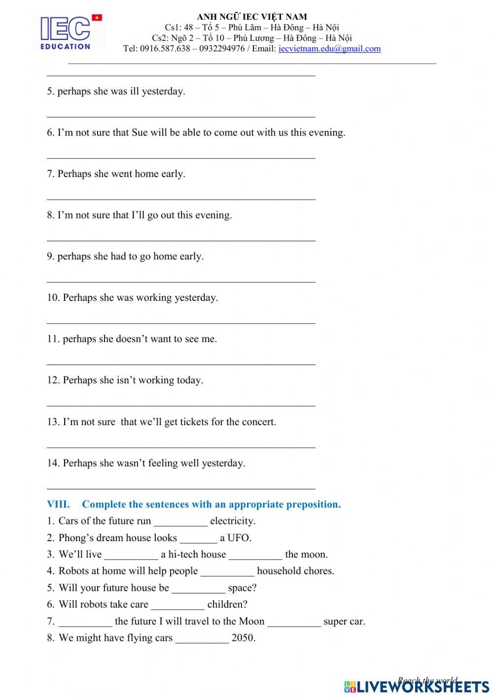 Unit 10 : Grade 6 : Our House In The Future