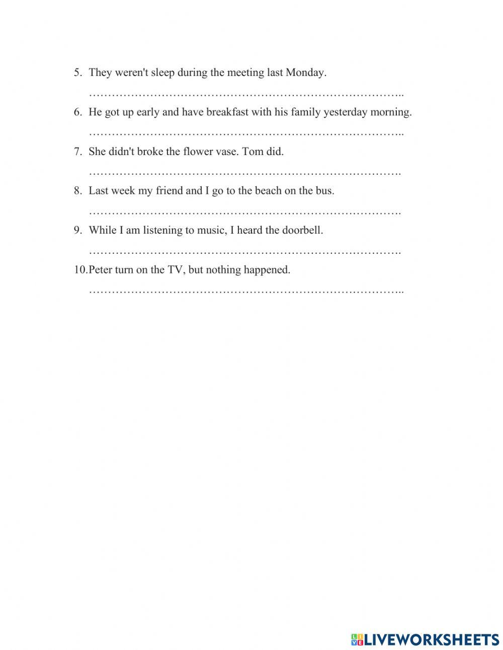 Past simple and past continuos