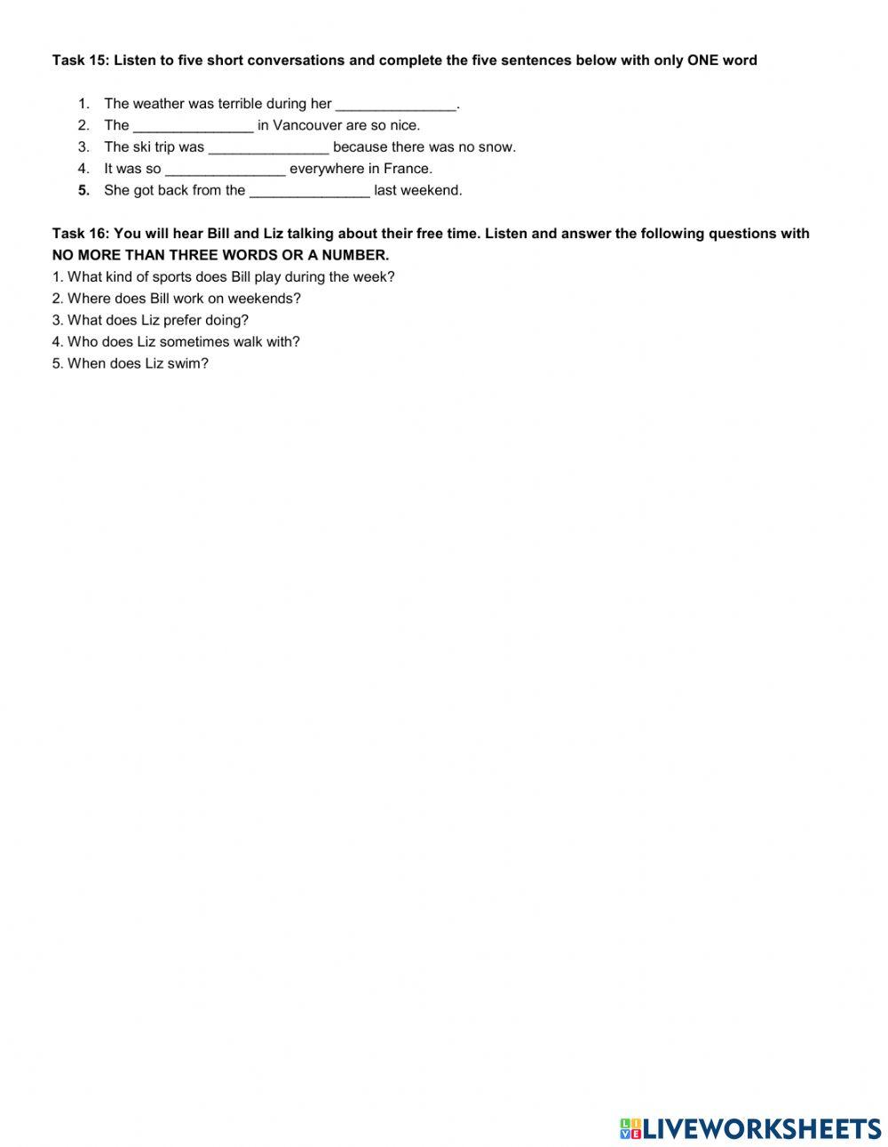 Review for final test