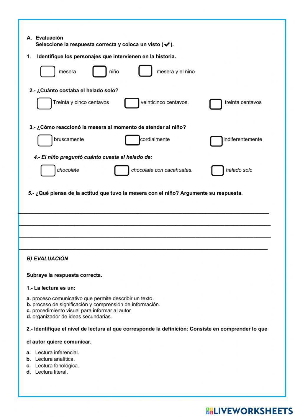 Niveles de comprensión lectora