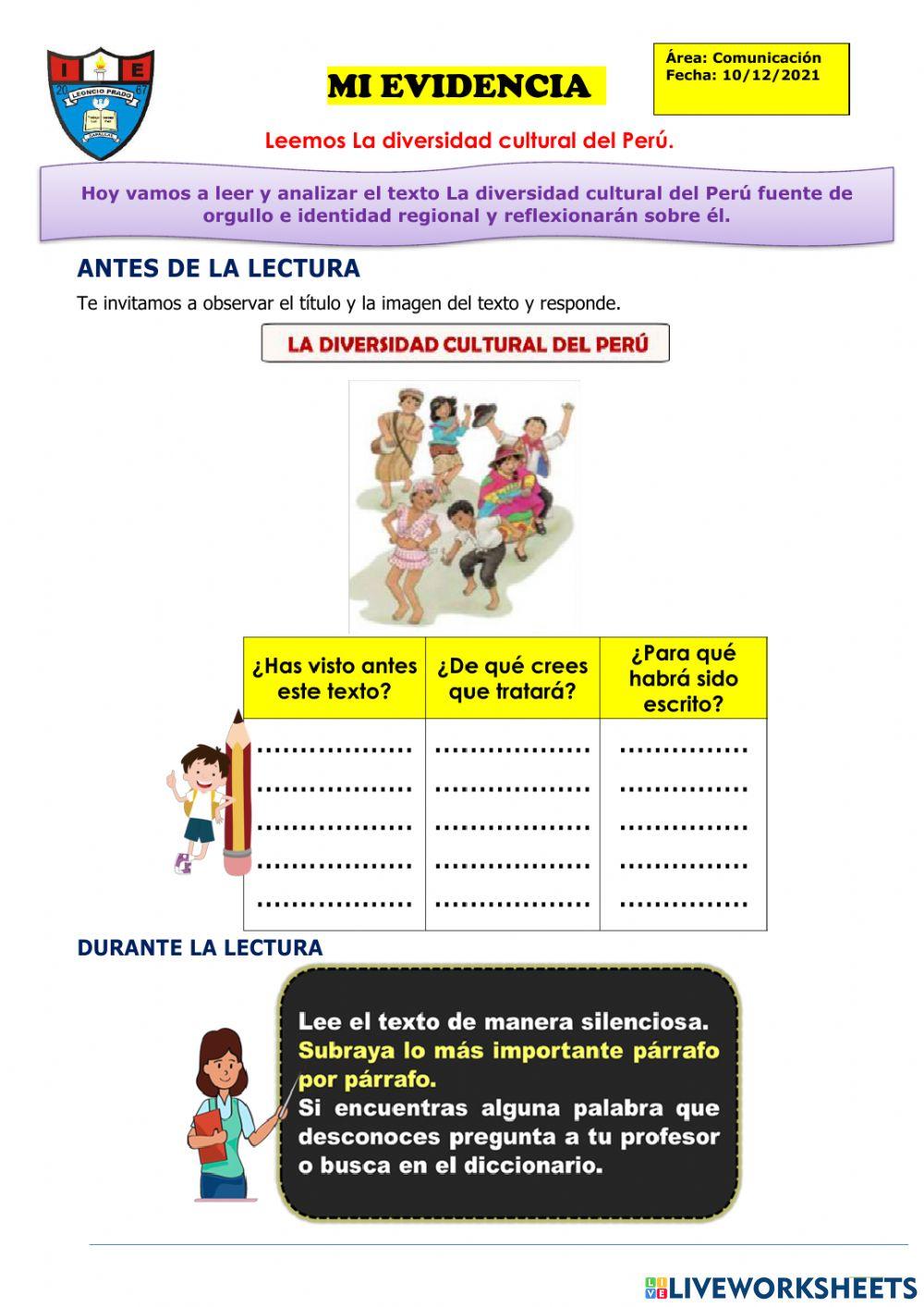 Leemos la diversidad cultural del Perú