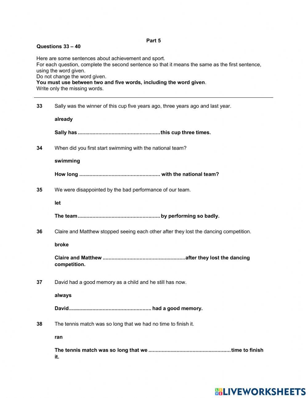 Cambridge engli free interactive worksheets 5261310