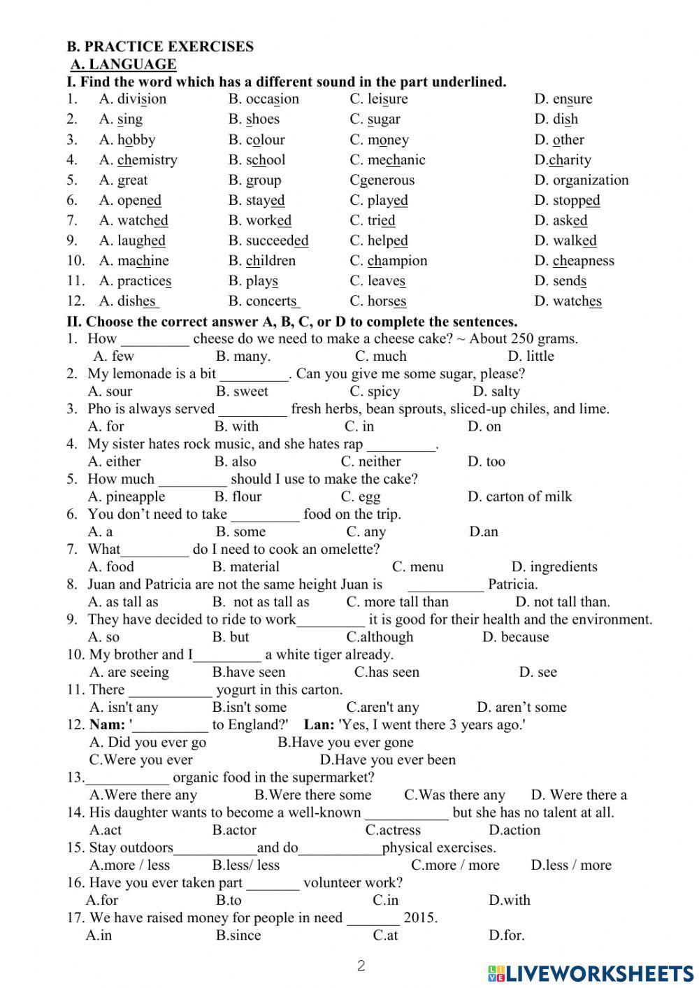Final Test Revision G7 LNH