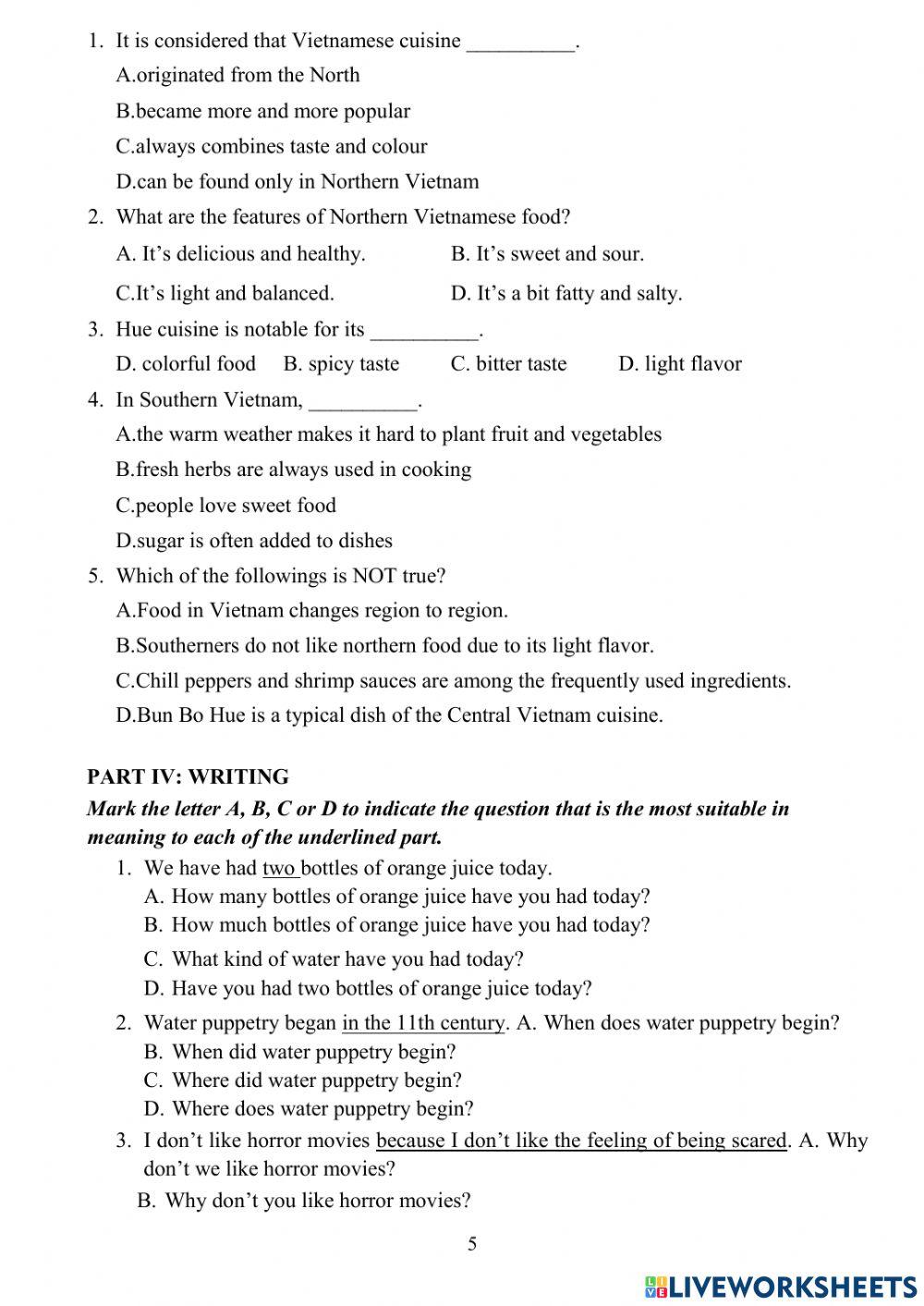 Final Test Revision G7 QM