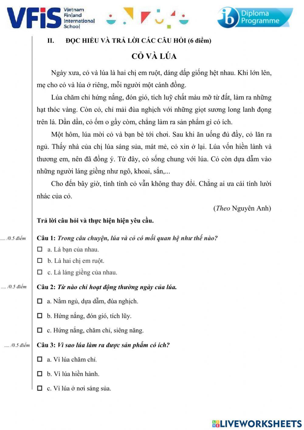 End-of-term 1 - Test (Chính thức)