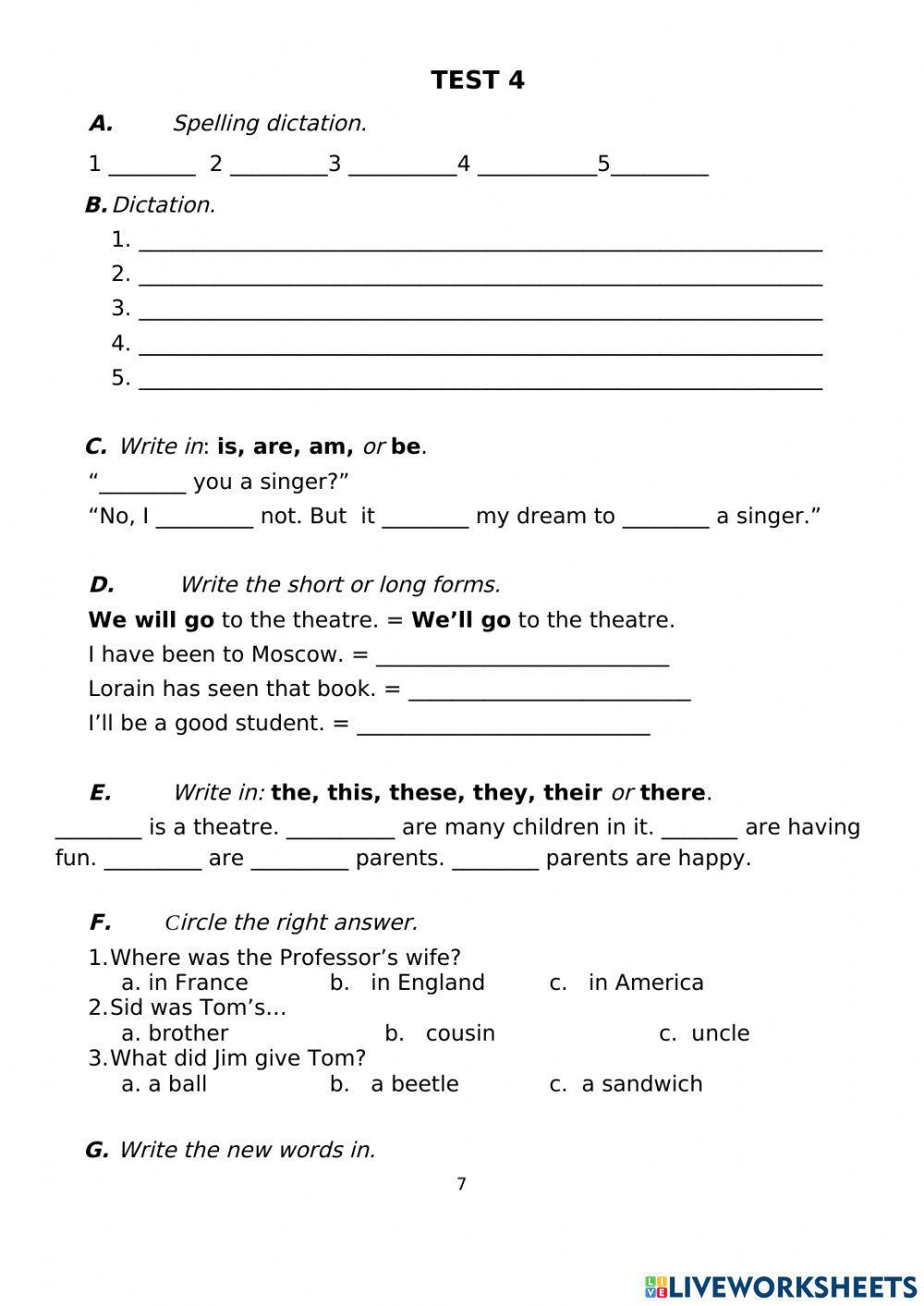 I can analyse Test 4