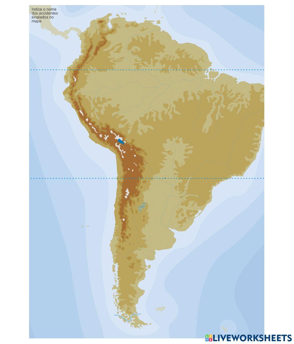 Relevo América do Sur Relevo América do Sur
