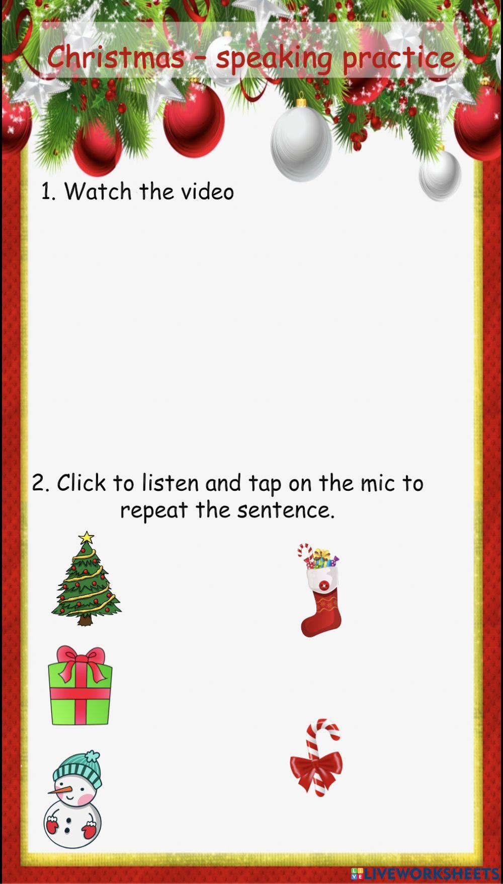 Christmas - listen and repeat