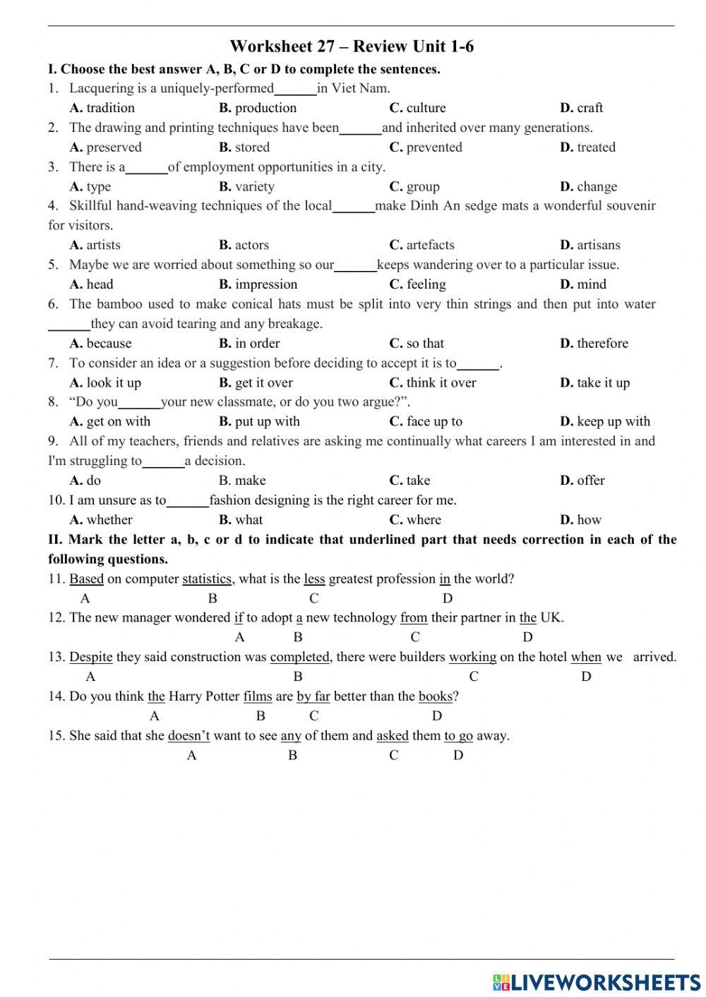 E9 Worksheet 27
