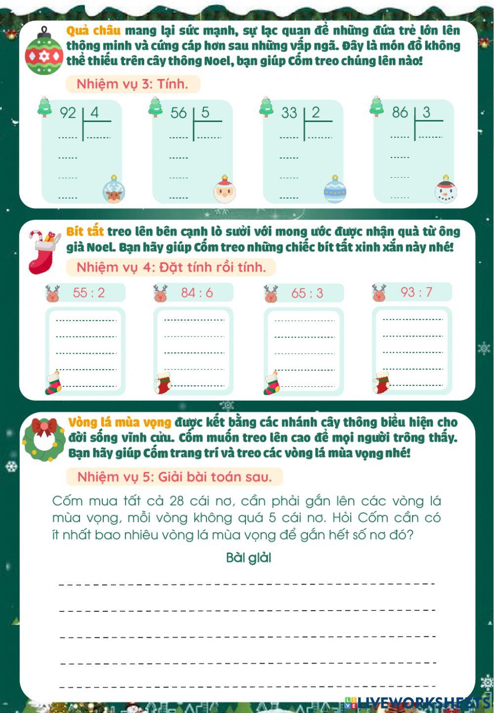 Bài ôn tập Toán tuần 14