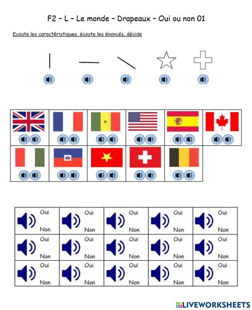 F2 - L - Le monde - Drapeaux - Oui ou non 01 F2 - L - Le monde - Drapeaux - Oui ou non 01