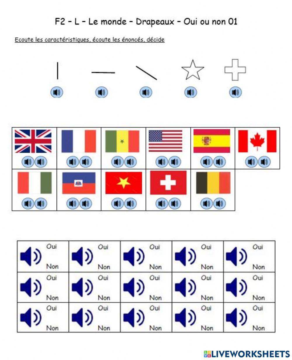 F2 - L - Le monde - Drapeaux - Oui ou non 01