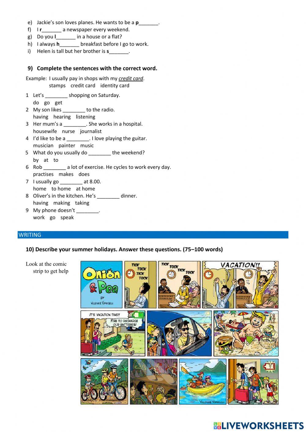 Final Test Units 1 to 5