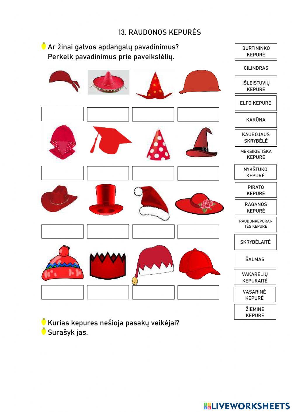 13. RAUDONOS KEPURĖS