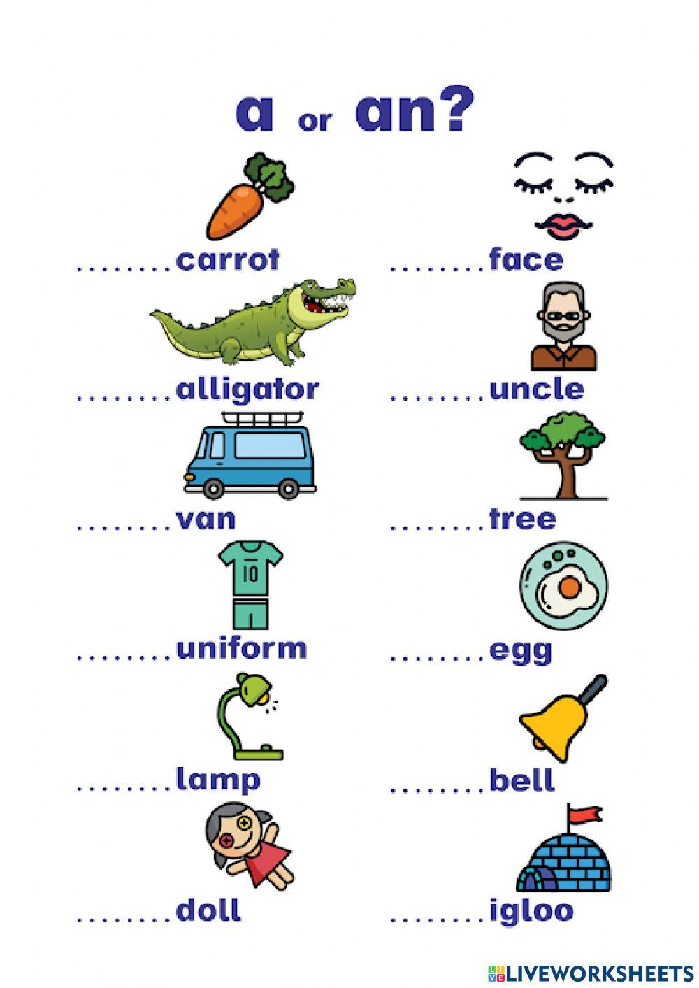 Articles A An And Vocabulary LiveWorksheets articles-a-an-and-vocabulary-liveworksheets