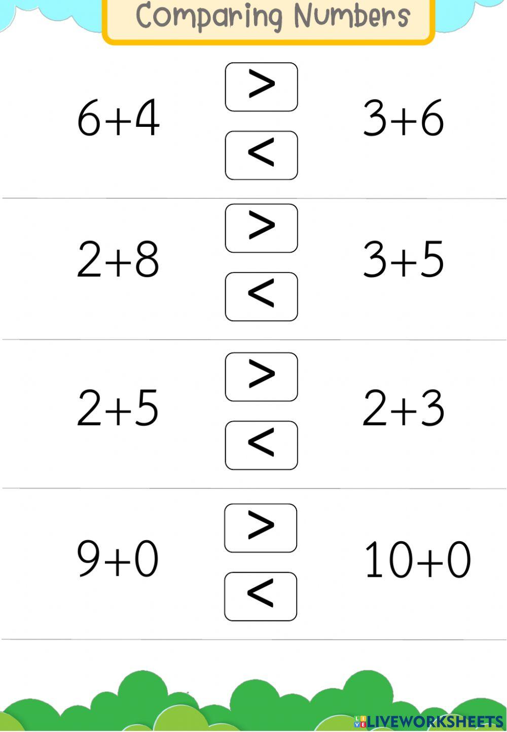 Comparing Numbers (Greater and Smaller)