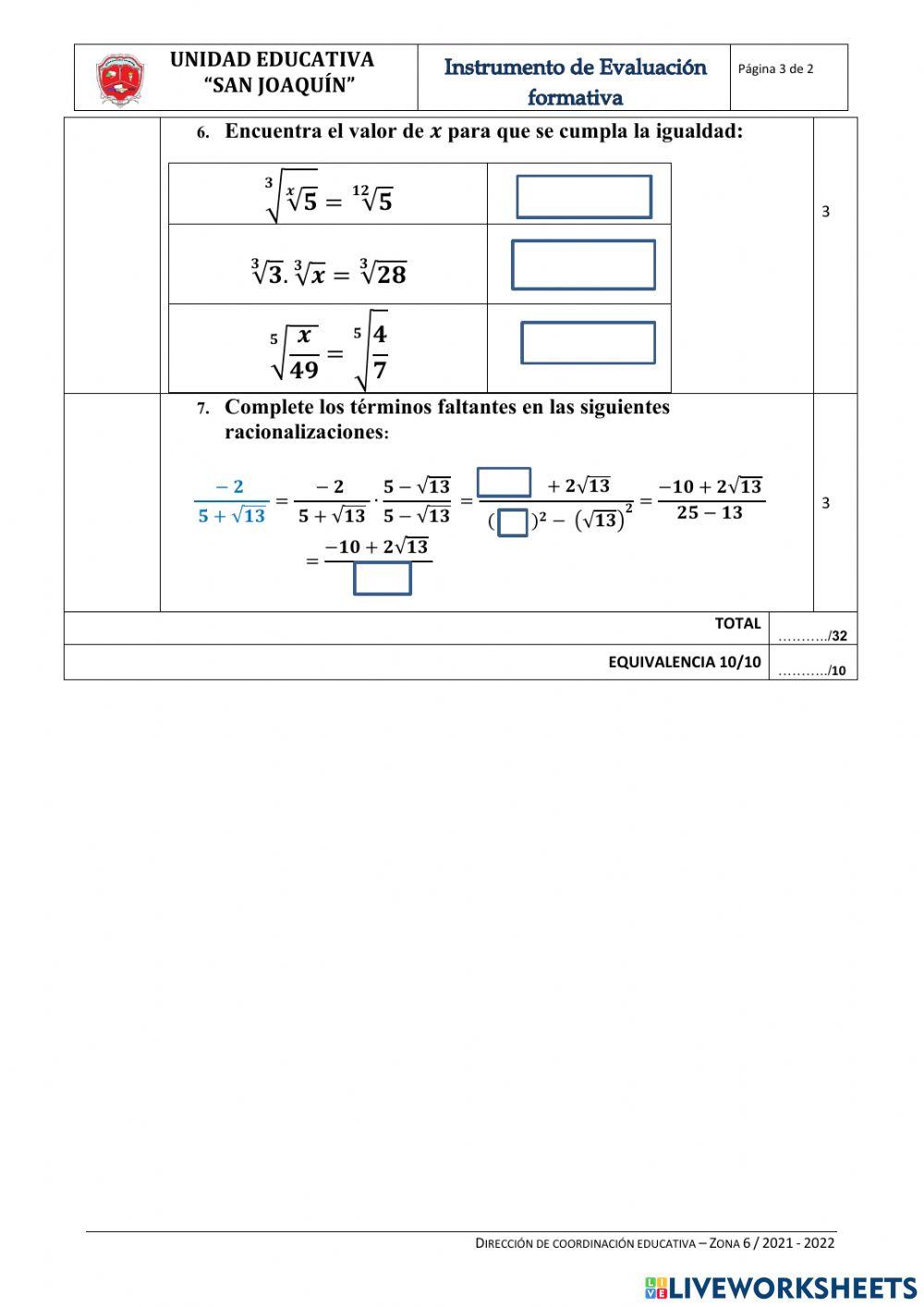 Evaluación Sumativa-NOVENO