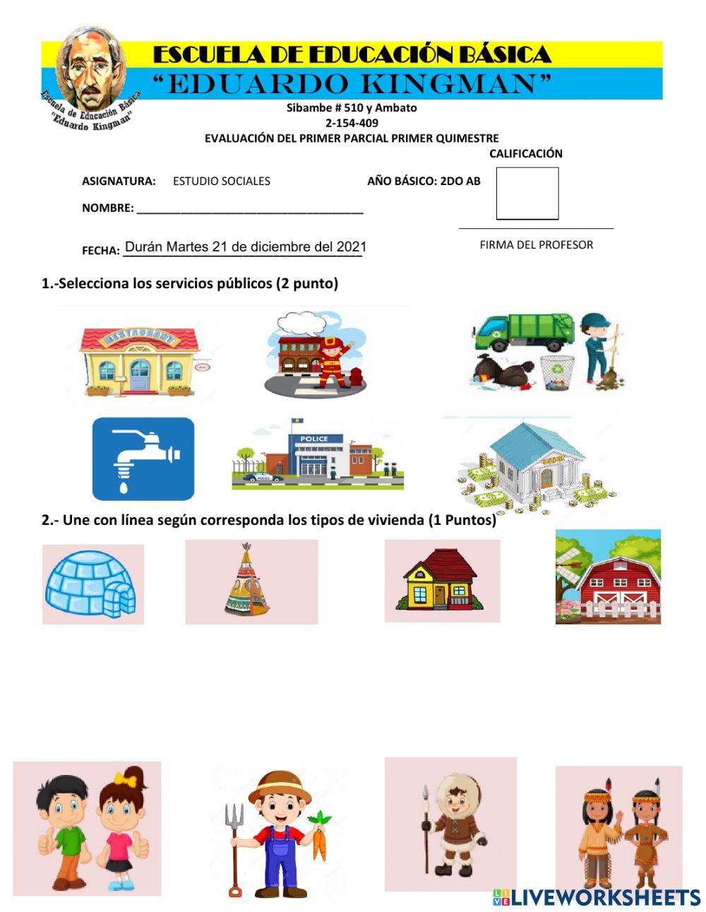 Evaluación de Estudios sociales