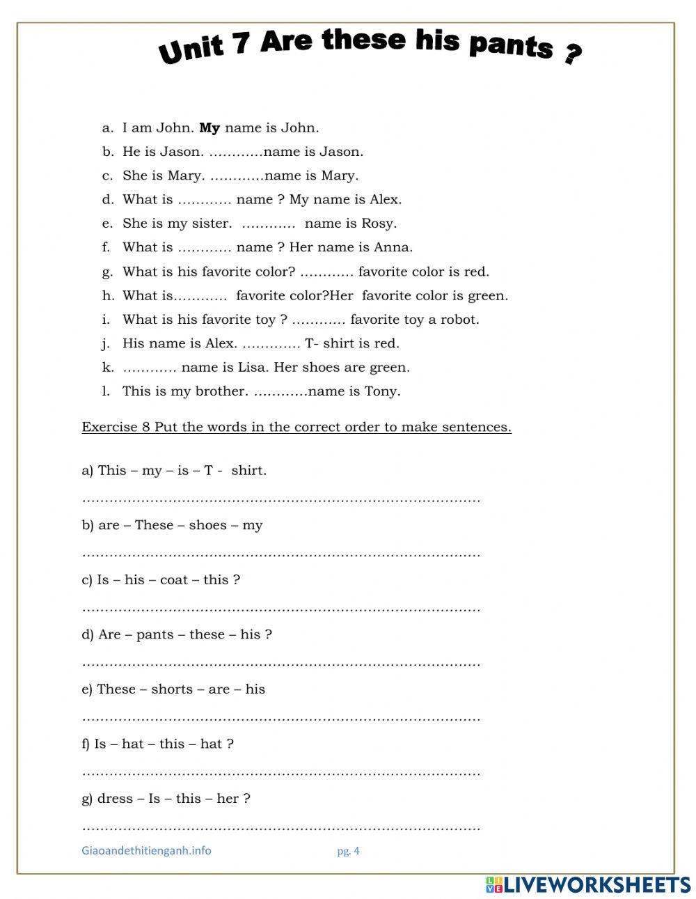 UNit 7: FAM 1 : MRS LUYEN