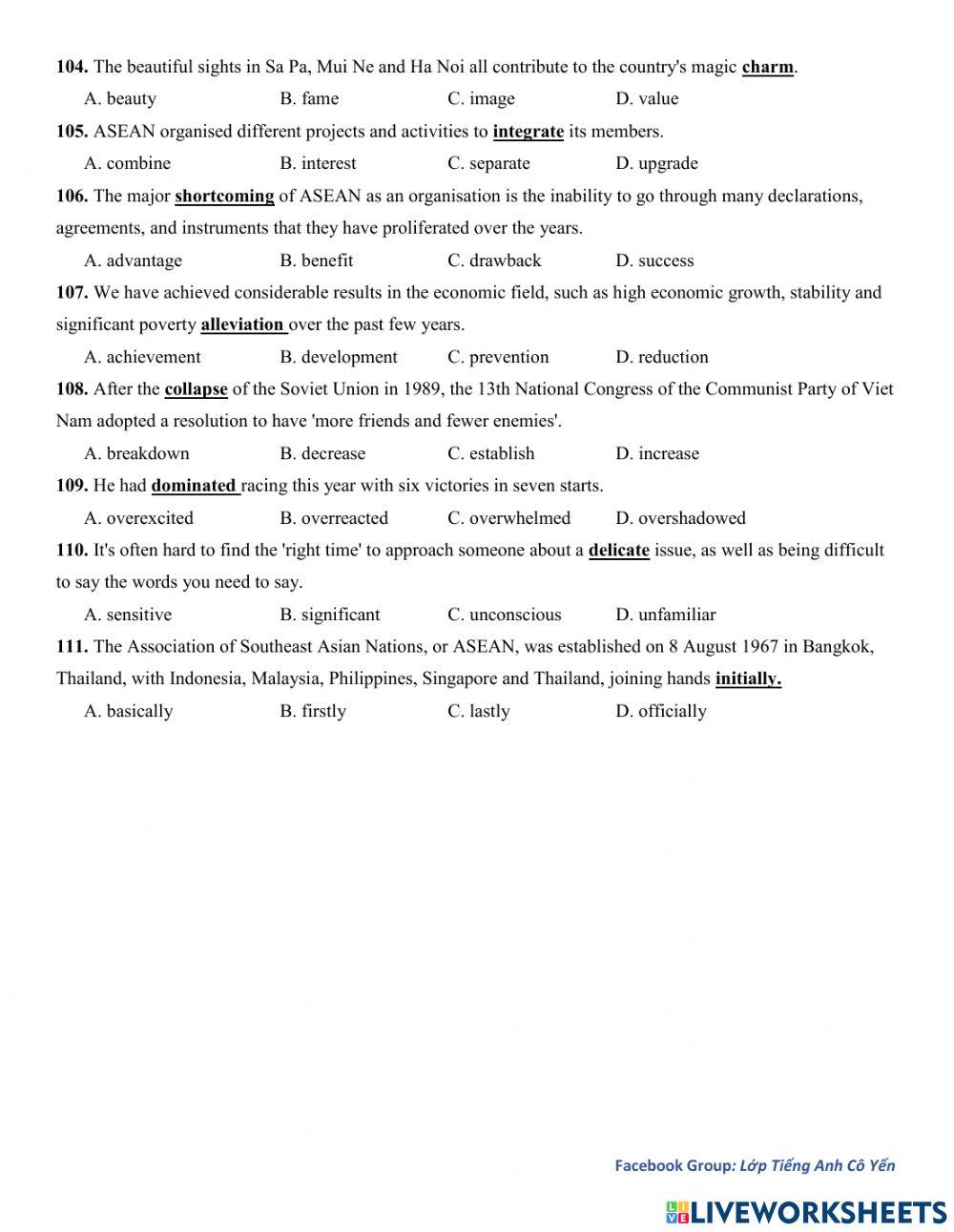 Review for final term 1 - Correction-Closet meaning