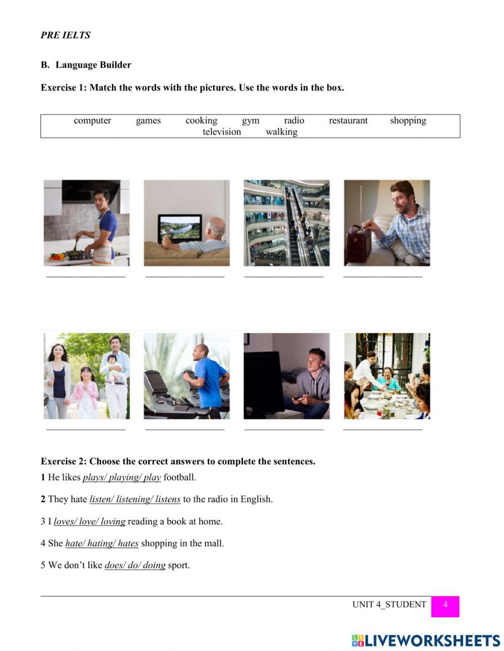 Mindset for IELTS foundation Unit 4 page 1 t0 5