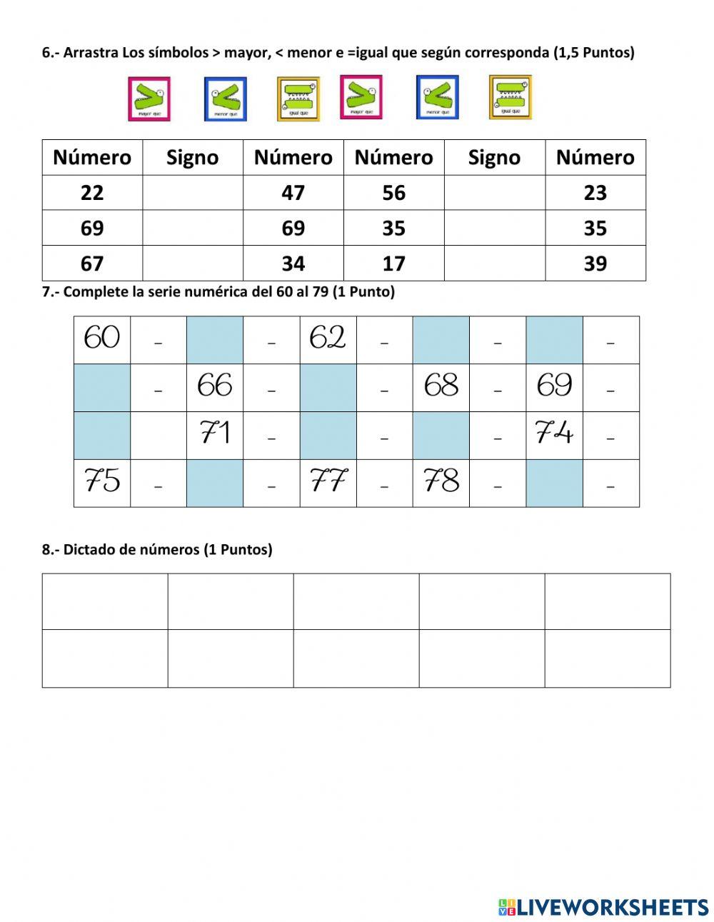 Evaluación de Matemáticas